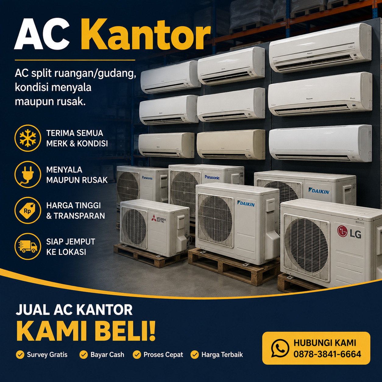 Jual beli AC kantor bekas Surabaya