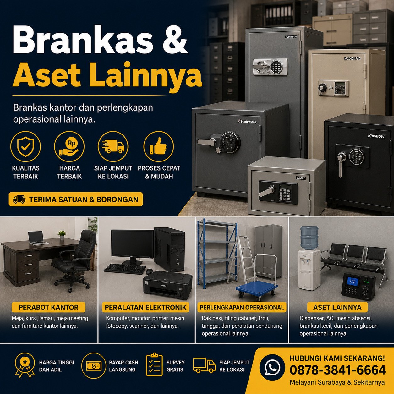 Jual beli brankas kantor bekas Surabaya