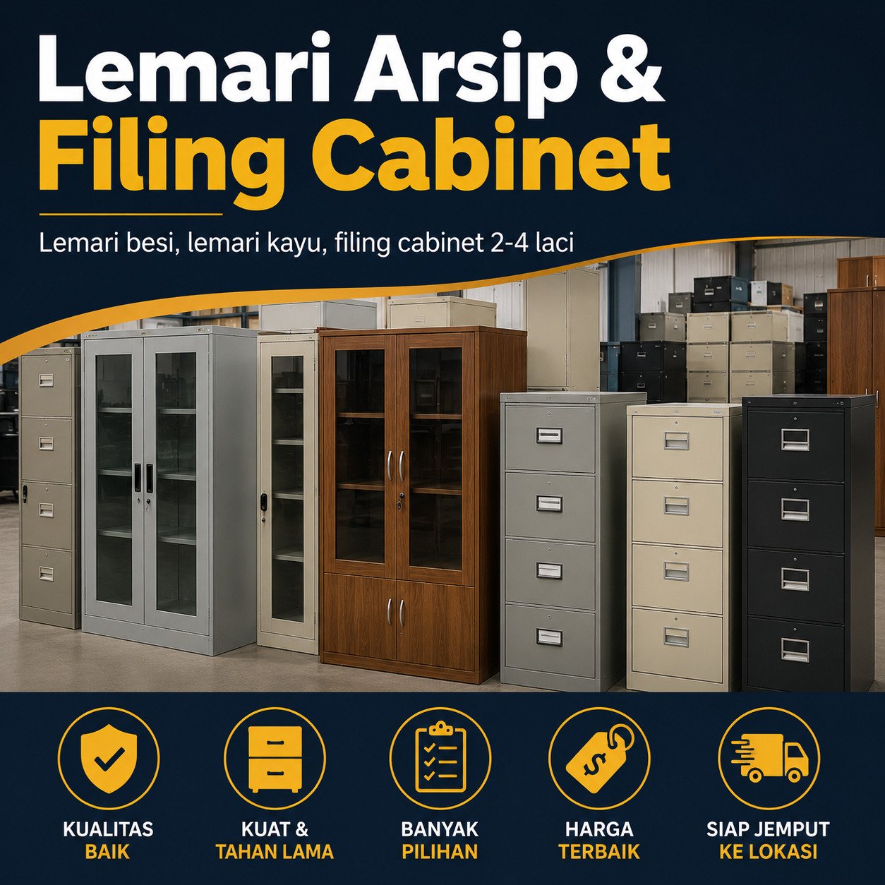 Jual beli lemari arsip dan filing cabinet bekas Surabaya