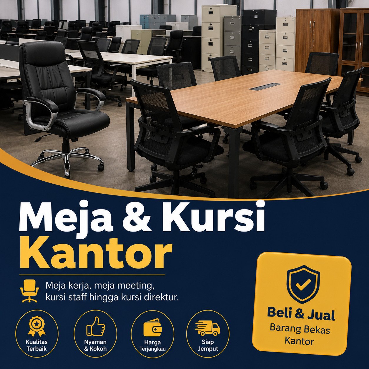 Jual beli meja dan kursi kantor bekas Surabaya